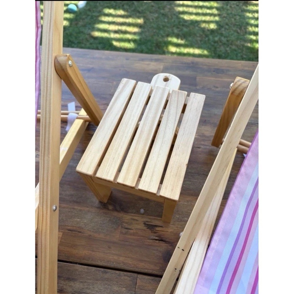 Badger Basket: Two Doll Beach Chair Set with Table - Picture 2 of 9